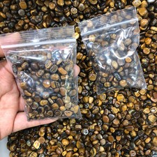 100g Natural yellow tiger eye crystal gravel reiki healing fish tank decoration picture