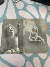 Antique Art Postcard Pair 