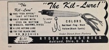 1948 Print Ad The Kil-Lure Fishing Lure Has Fish Appeal Ryder Ind. Ashland,OHIO picture