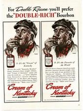 1940 Cream Of Kentucky Bourbon Whiskey hunter NORMAN ROCKWELL art Vintage Ad picture