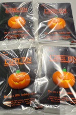 Hallmark Cute Halloween Pumpkin LAPEL PINS.. On Card picture