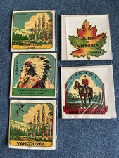 Vtg Canadian Car Windshield Bumper Decals Stickers Canada Peel & Stick Souvenir picture