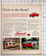 Vintage 1961-62 IH International Harvester Scout 4x4 Truck SUV Magazine Ad picture