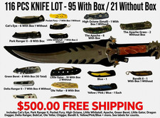 116pc Folding Knife Lot, Stainless Steel Clip Point, Liner Lock, Multicolor picture