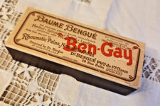 Vintage BAUME BENGUE BOX  Empty, Rheumatism Neuralgia Aches & Pains c.1930s picture