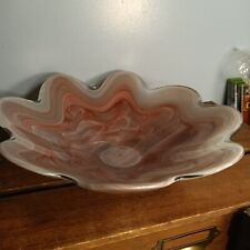 Vintage Large Marble Swirl Decorative Art Bowl, 12