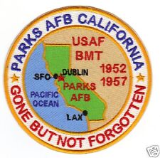 USAF BASE PATCH, PARKS AFB, DUBLIN CALIFORNIA, FORMER USAF BMT, 1952-1957     Y  picture