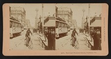 Photo:Portland Oregon 1896 Third Morrison Streets Cyclist Street Scene picture
