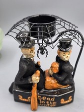 Yankee Candle Boney Bunch Dead In The Water Skelton Pair Spider Umbrella Candle  picture