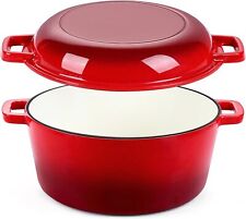Red Enameled Dutch Oven Pot for Bread Baking picture