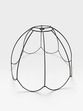 VTG Victorian Dome Scalloped Pumpkin Lampshade Frame 13 3/4” X 9 1/2” DIY Lamp picture
