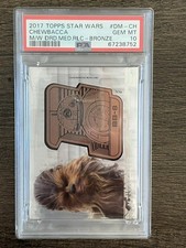 2017 TOPPS STAR WARS #DM-CH CHEWBACCA M/W DROID MEDALLION RELIC /150 PSA 10 picture
