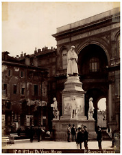 Italy, Milano Monumento a Leonardo da Vinci Magni Fece, P. Salviati Vintage pri picture