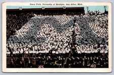 WA1/ University Michigan Ann Arbor Postcard c1910 Ferry Field Stadium 