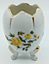 Vintage Porcelain Cracked Egg Footed Planter 3