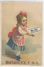 Lutted's S.P. Cough Drops, Toddler, Buffalo, NY, 1880's, Victorian Trade Card picture