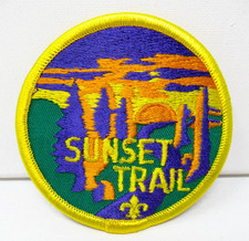 Vintage Sunset Trail Patch BSA Cascade Pacific Council Boy Scouts Embroidered picture
