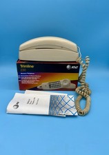 Vintage AT&T 230 Push Button Phone Trimline Ivory Beige Wall Desk With Box picture