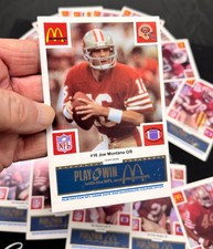 1986 McD's Play & Win 49er's Football Cards Full Set of 24 BLUE - McDonald's picture
