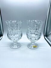 Pair of Block Crystal Candleholders  picture
