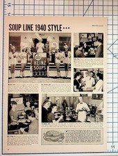 Vintage 1940s Heinz Soup Line Style Magazine Ad Harvard MIT Houston LA New picture
