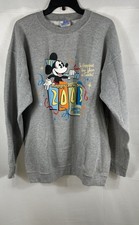 Vintage Y2K Disneyland Resort Men's Mickey Mouse 2003 New Year Sweatshirt Sz L picture