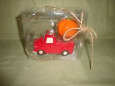 Cute Red Truck With Pumpkin Salt and Pepper Shaker Set picture