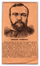 Vintage Original Late 1800s Newspaper Clipping - Andrew Carnegie Article picture