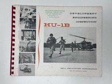 Rare 1960 Bell HU 1B Huey Development Engineering Inspection Booklet Jeffrey Eva picture