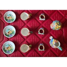 1998 Mercuries Rabbit Garden Party Springtime Tea Set Bunny Ladybugs Miniatures picture