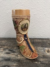 Vtg Gerz W. Germany Handgemalt Ceramic Boot Stein - Bremerhaven Cup Mug picture