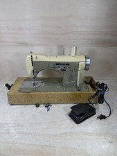Vintage Necchi BU Supernova Sewing Machine Made In Italy Two-Tone Case Pedal picture