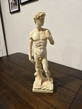 Vintage Estate King David Michelangelo 15.5” Tall Nude Male Made In Italy picture