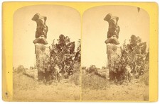 UTAH STEREOVIEW - Kaiparowits Plateau - JK Hillers - JW Powell Expedition 1870s picture