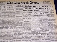1946 APRIL 8 NEW YORK TIMES - SOVIET DEMANDS U. N. DROP IRAN CASE - NT 2330 picture