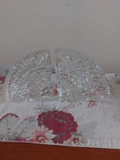 Waterford Cut Crystal Quadrant Bookends 5 Inch Ireland MINT Condition  picture