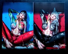Gun Honey Doubles Down #4 KyuYong Eom Blue + Black Cat Virgin Variant Cover Set picture