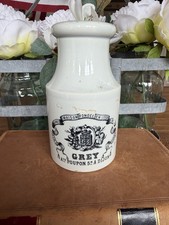 Antique French Grey Poupon Dijon Mustard Pot Creil Montereau LM & Cie 1866–1876 picture