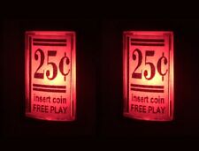 25 Cent / Free Play LED Pushbuttons for DIY Arcade - RED - 2 PACK W/ spare LED picture