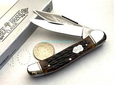Boker Solingen Germany RARE Copperhead CREST Brown Bone 3.75