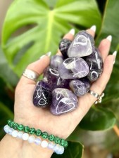 Amethyst Tumbled Crystal Stones, 1/2 inch to 1.5 inch, Grade AAA+ picture