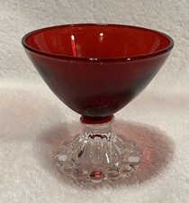 Ruby Boopie Glass Sherbet Dessert Champagne Vintage picture