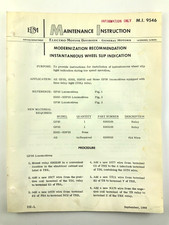 Wheel Slip Indication Maintenance Instruction EMD Electro Motive Division X601 picture