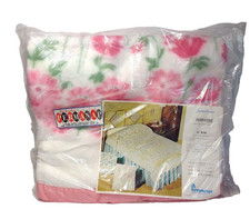 Vintage NOS Penneys Floral Prints Fashion Manor Poppytime Blanket 72