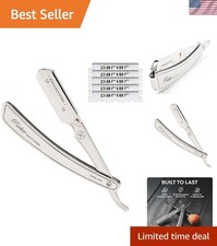 Professional Stainless Steel Straight Razor with Clip-Type Blade Holder picture