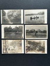 Vintage RPPC Postcard Lot (6) 1910s Rowboats Crescent Pavilion Chicago Family picture