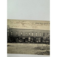 1910 Ligonier PA Marker Block Postcard Destroyed 1929 Fire Antique J B Anisey picture