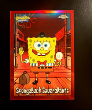Topps 2025 Chrome SpongeBob SquarePants #54 SpongeBuck SquarePants Red 1/5 picture