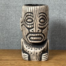Tukan Idol Tiki Mug The Bamboo Room Savannah Georgia 14 oz Black White picture