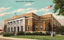 Postcard MO Joplin Missouri Memorial Hall 1954 Antique Vintage Old PC e9627 picture